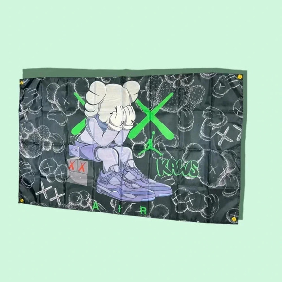 KAWS - Fabric Banner - 58”w x  35”h - Picture 1 of 1